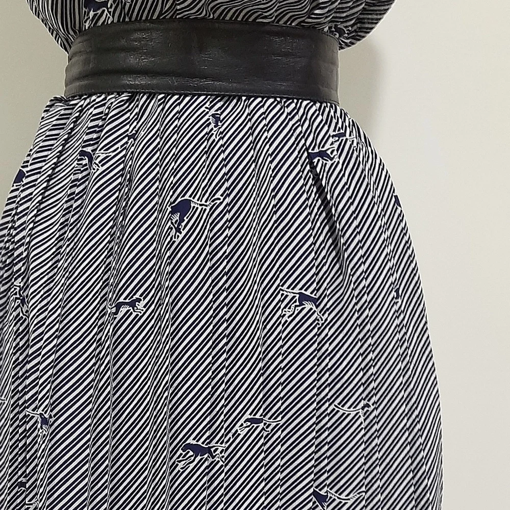 Vintage Blue and White Fit and Flare Dress | Size 12/14 - Picture 8 of 11